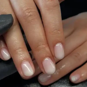 overlay nails Rubber Base+Gelish