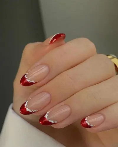 French Tip Christmas Nails 2025