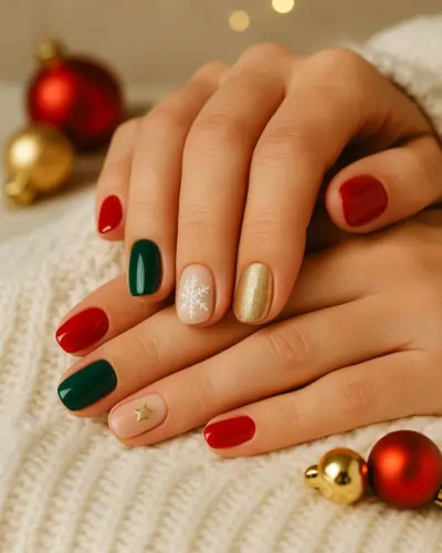 Simple & Creative Ideas for Christmas Nail Art