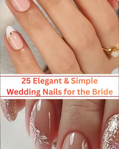 25 Elegant & Simple Wedding Nails for the Bride