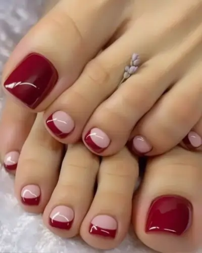 Classy and Elegant Valentine Toe Nail Designs