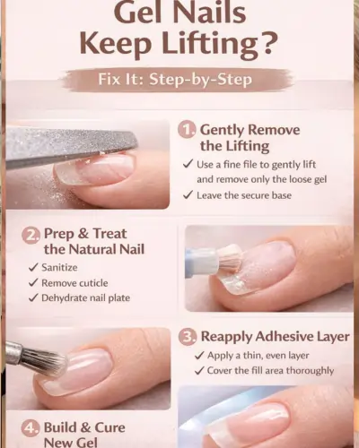 How to fix gel nail polish lifting at home
