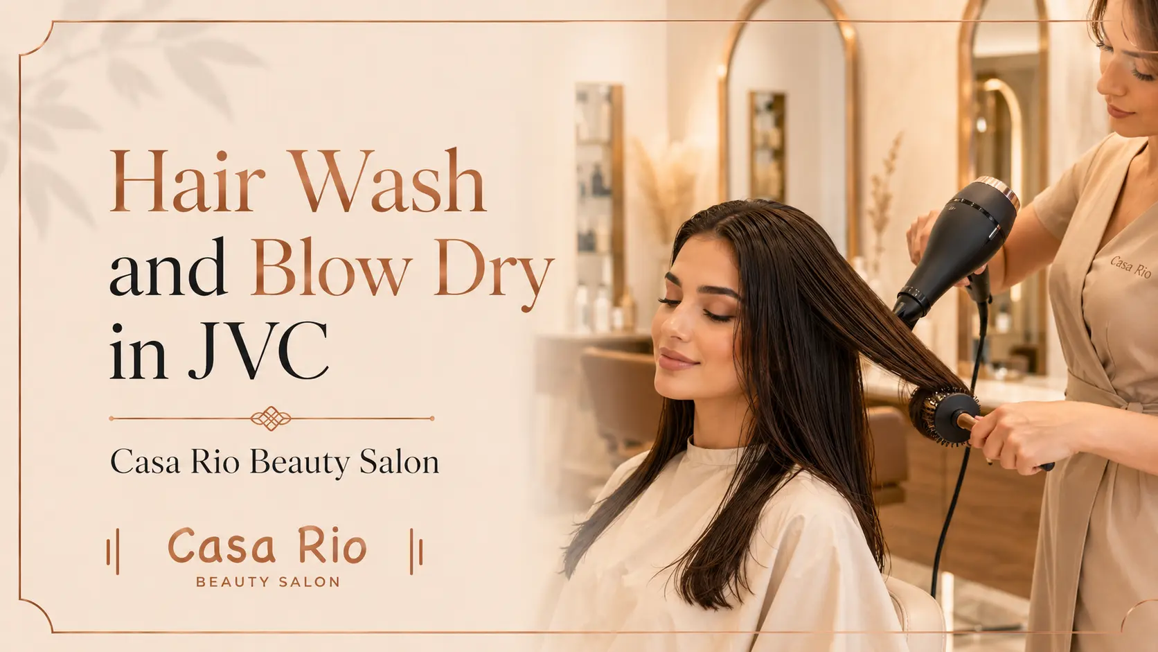 Hair Wash and Blow Dry in JVC Casa Rio Beauty Salon