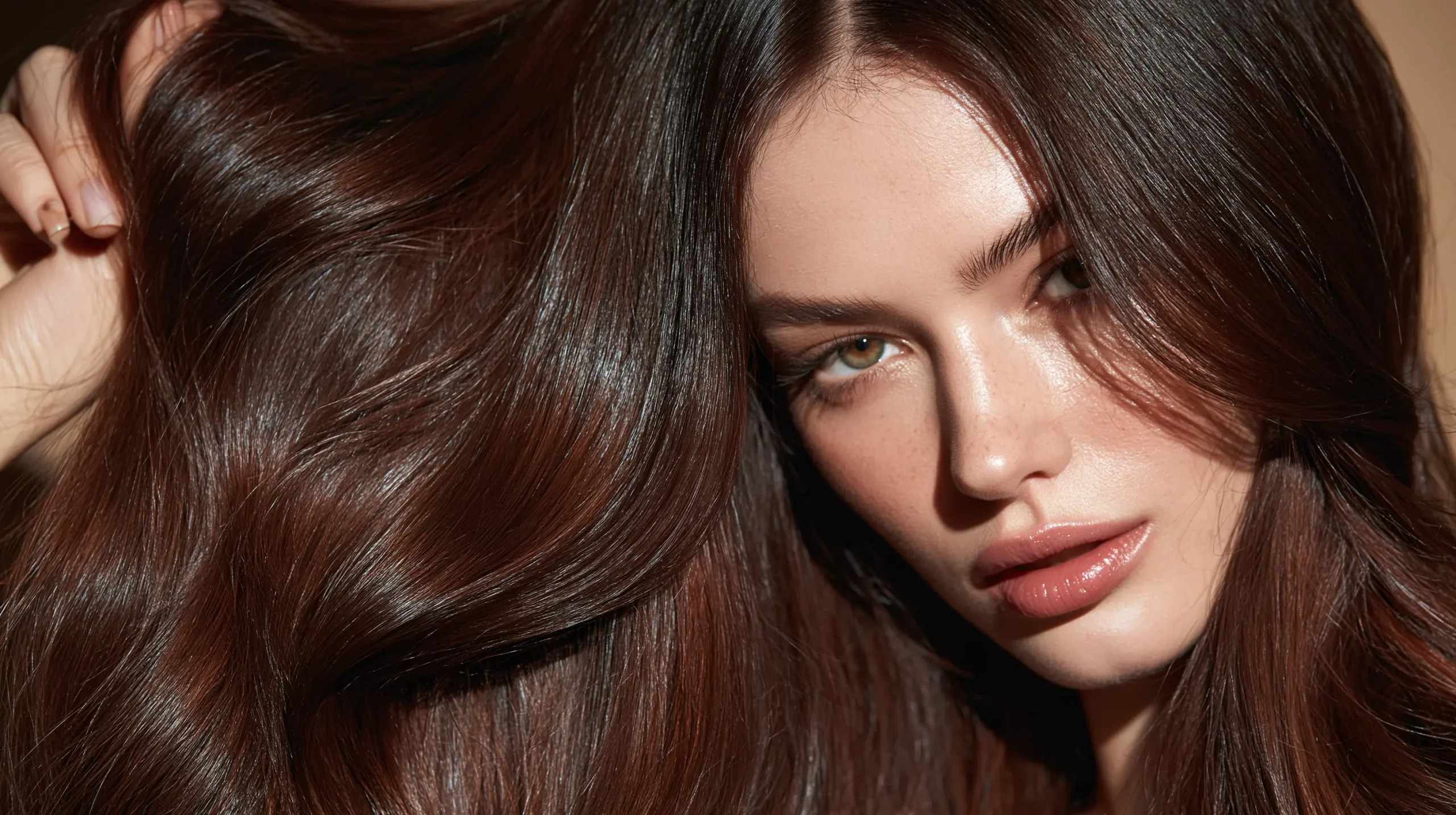 Grey hair coverage in Dubai with glossy hair color result