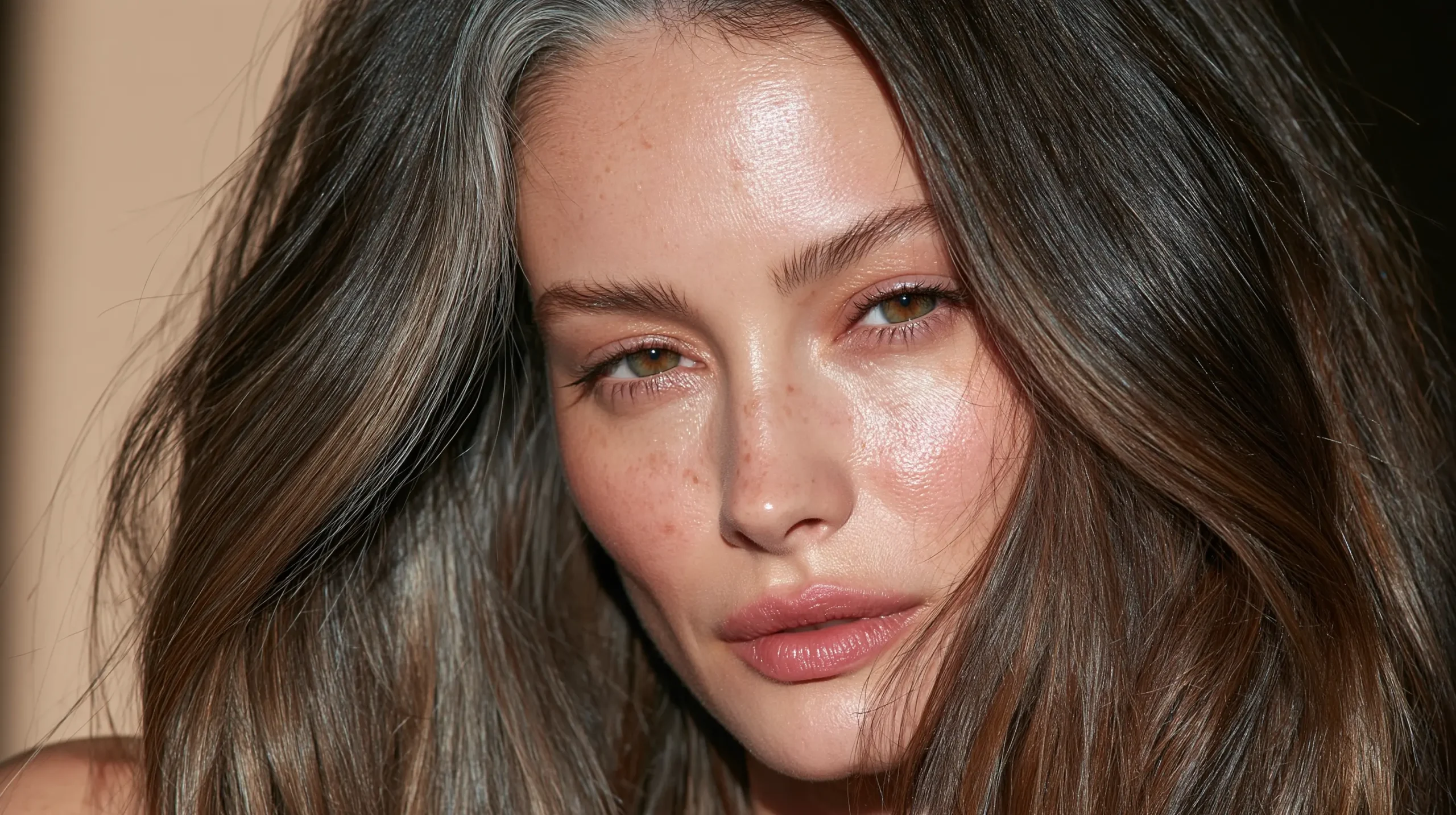 Professional grey hair coverage Dubai salon transformation